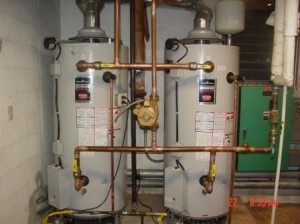 Water heater with a tank