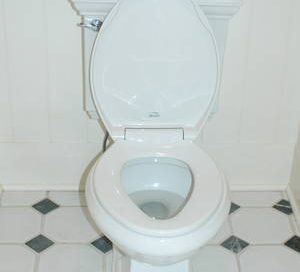 toilet in bathroom of home worked on by chesterfield plumber
