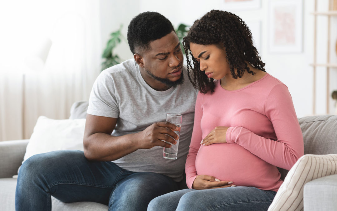 pregnant woman drinking tap water
